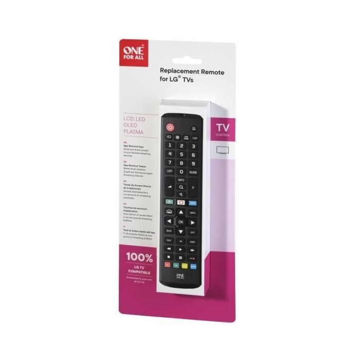 ONE FOR ALL URC4911 - Télécommande de remplacement pour TV LG