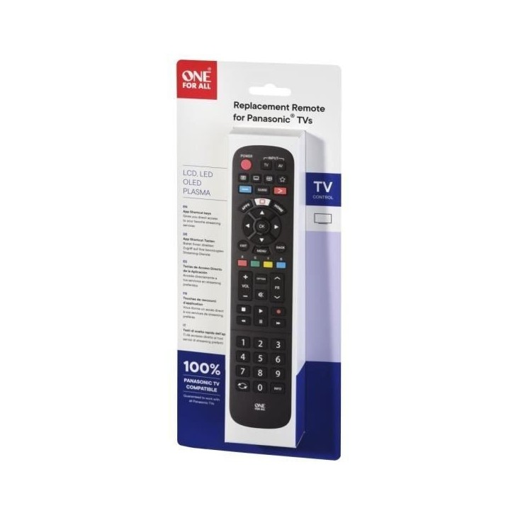 ONE FOR ALL URC4914 - Télécommande de remplacement pour TV Panasonic ONE FOR ALL URC4914 - Télécommande de remplacement pour TV Panasonic