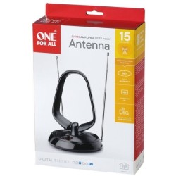 Antenne d'intérieur amplifiée - ONE FOR ALL - Avec portée de récep