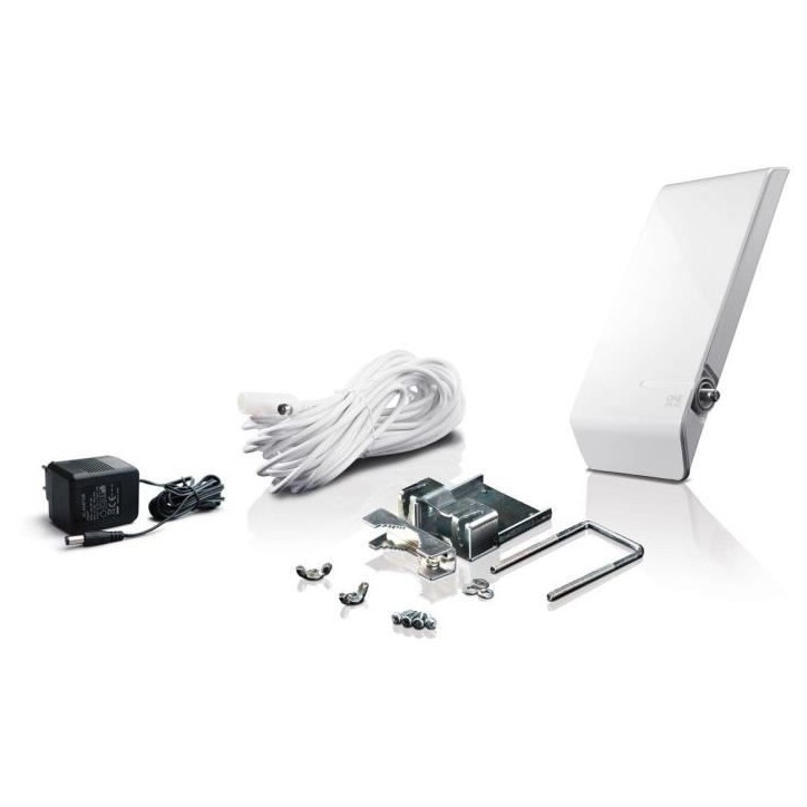 Antenne TV Extérieure amplifiée full HD ONE FOR ALL , filtre 5G, plastique haute qualité Antenne TV Extérieure amplifiée full HD ONE FOR ALL , filtre 5G, plastique haute qualité