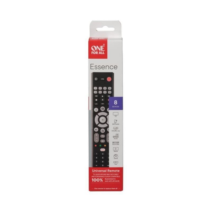 Télécommande universelle ONE FOR ALL - URC1282 – Essence Basic 8in
