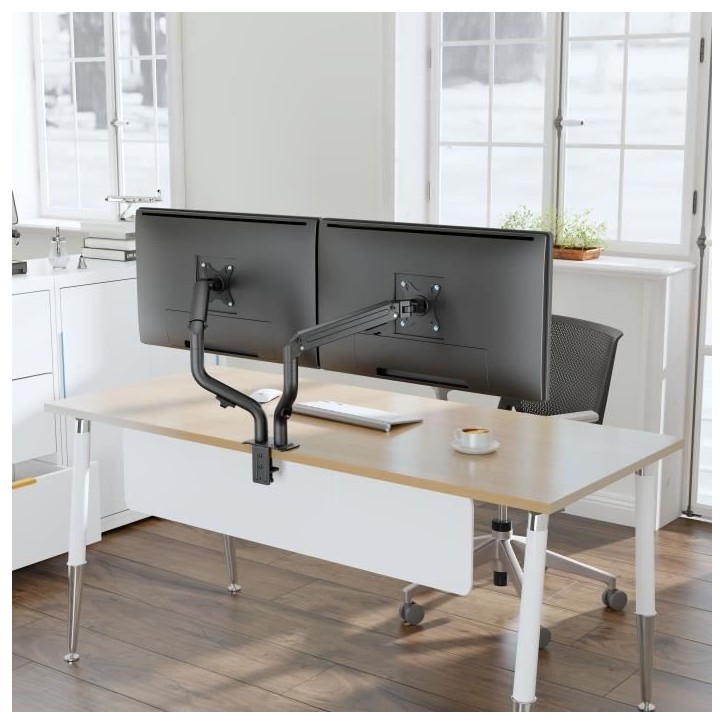 Bras articulés double - OPLITE - MT10 - Noir - Ergonomique - Réglable - Compatible VESA Bras articulés double - OPLITE - MT10 - Noir - Ergonomique - Réglable - Compatible VESA
