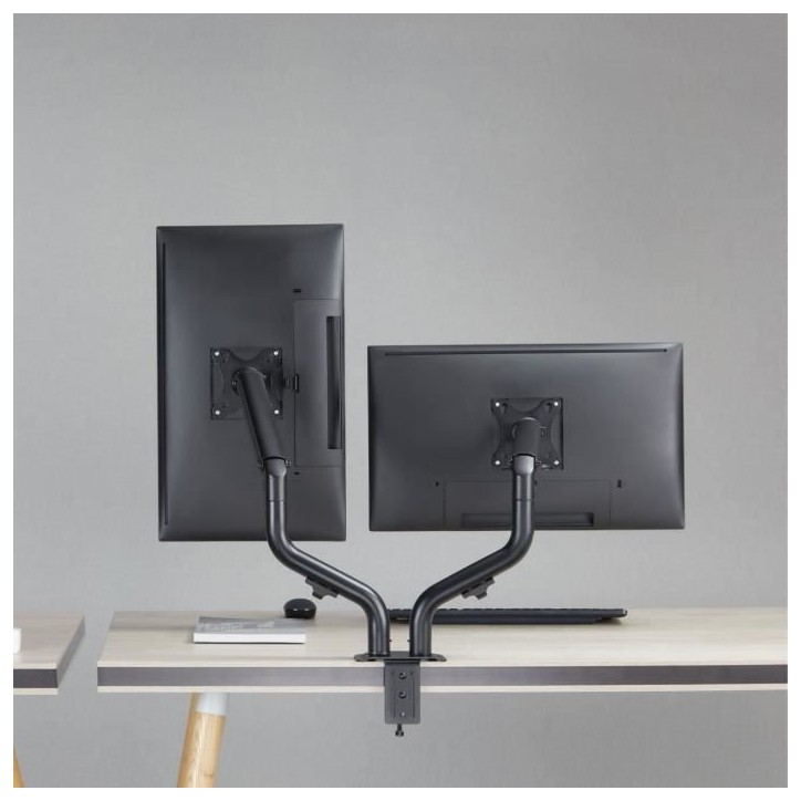 Bras articulés double - OPLITE - MT10 - Noir - Ergonomique - Réglable - Compatible VESA Bras articulés double - OPLITE - MT10 - Noir - Ergonomique - Réglable - Compatible VESA