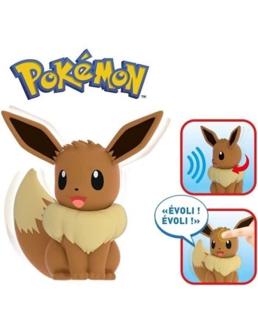 Figurine électronique interactive - BANDAI - My Partner Evoli - Pokémon Marron - Pour enfant de 4 ans et plus