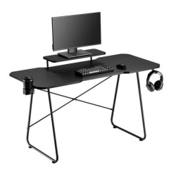 Bureau Gaming OPLITE ATIKA T10 XL Noir - Plateau en mélaminé et piet