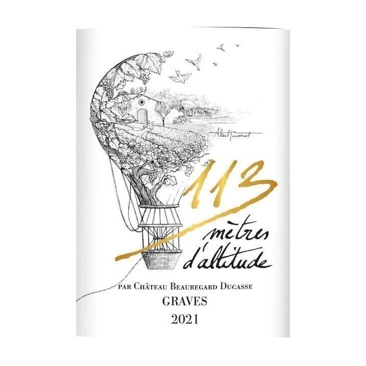 113 metres d'altitude 2021 Graves vendu en Caisse Bois - Vin rouge de Bordeaux