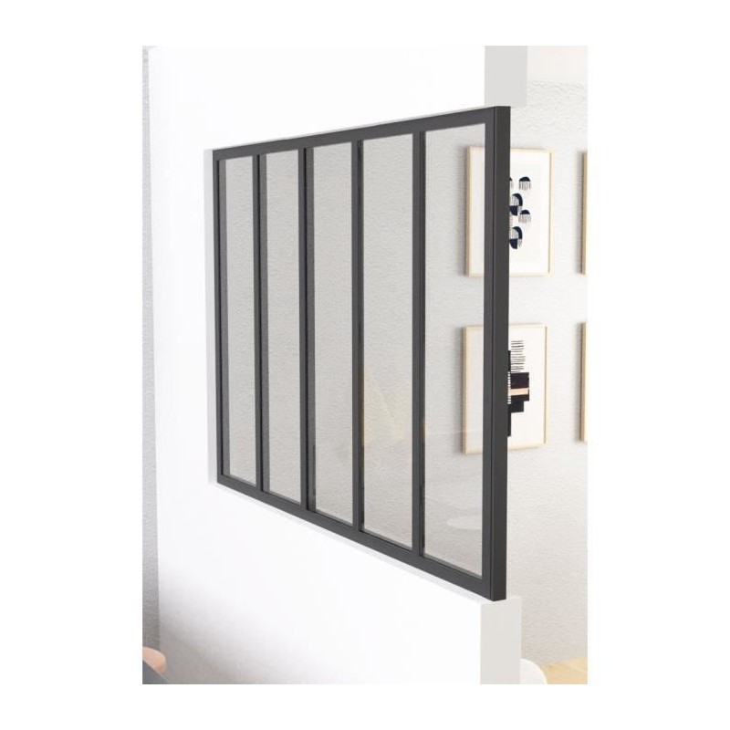 OPTIMUM Poteau de terminaison pour verriere Noir - 108 cm