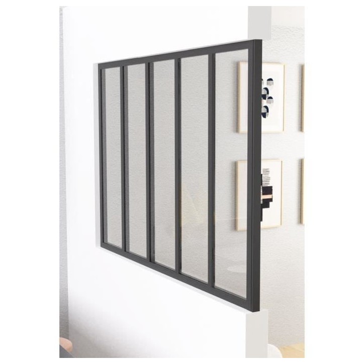 OPTIMUM Poteau de terminaison pour verriere Noir - 108 cm OPTIMUM Poteau de terminaison pour verriere Noir - 108 cm