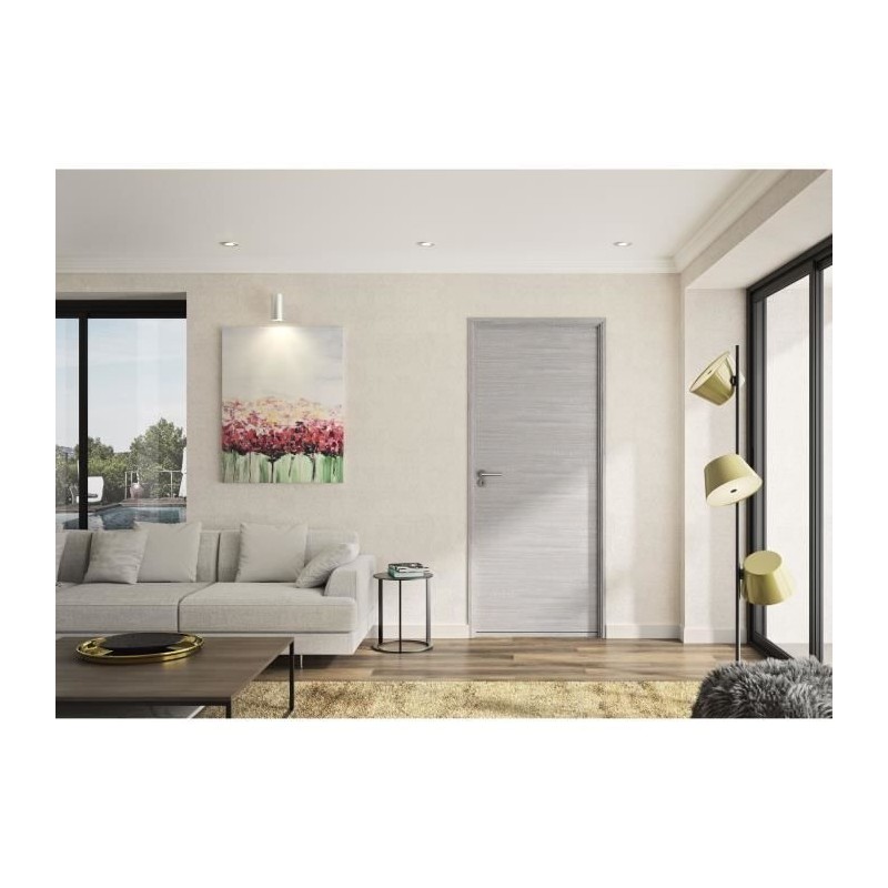OPTIMUM Bloc Porte ajustable décor chene gris clair BILBAO - 204 x 83 OPTIMUM Bloc Porte ajustable décor chene gris clair BILBAO - 204 x 83