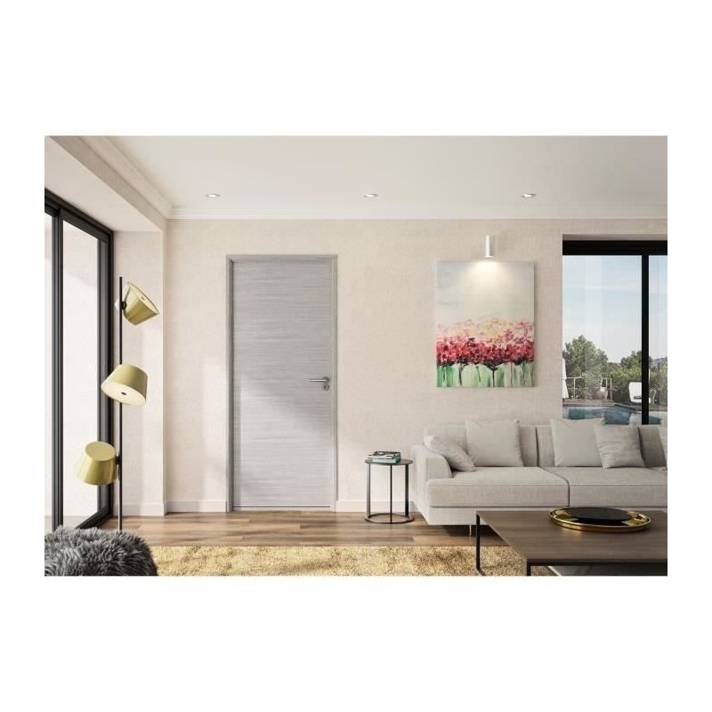OPTIMUM Bloc Porte ajustable décor chene gris clair BILBAO - 204 x 83