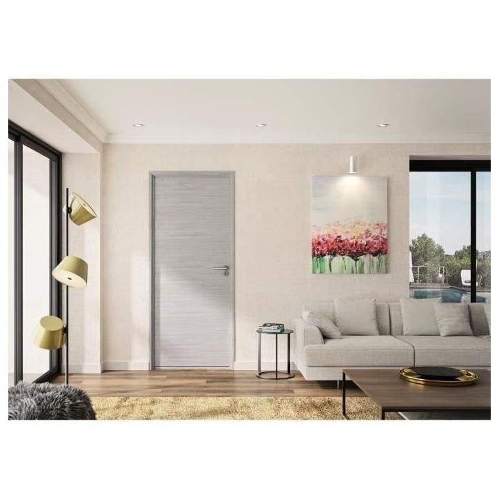 OPTIMUM Bloc Porte ajustable décor chene gris clair BILBAO - 204 x 83 cm Gauche OPTIMUM Bloc Porte ajustable décor chene gris clair BILBAO - 204 x 83 cm Gauche