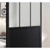 OPTIMUM Kit porte coulissante ATELIER noir + rail 2 amortisseurs + cac