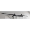OPTIMUM Kit porte coulissante ATELIER noir + rail apparent - 204 x 83