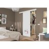 OPTIMUM Kit porte coulissante décor blanc - rail 2 amortisseurs + cac