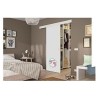 OPTIMUM Kit porte coulissante décor blanc - rail 2 amortisseurs + cac
