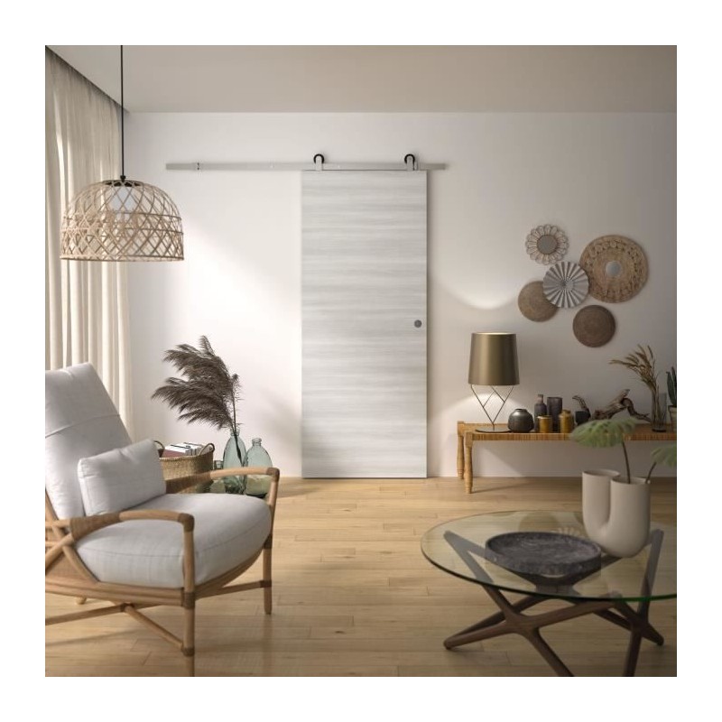 Kit Porte Coulissante - OPTIMUM - BILBAO2 + RAAP ACBR - H 204 x 83 x 3 Kit Porte Coulissante - OPTIMUM - BILBAO2 + RAAP ACBR - H 204 x 83 x 3