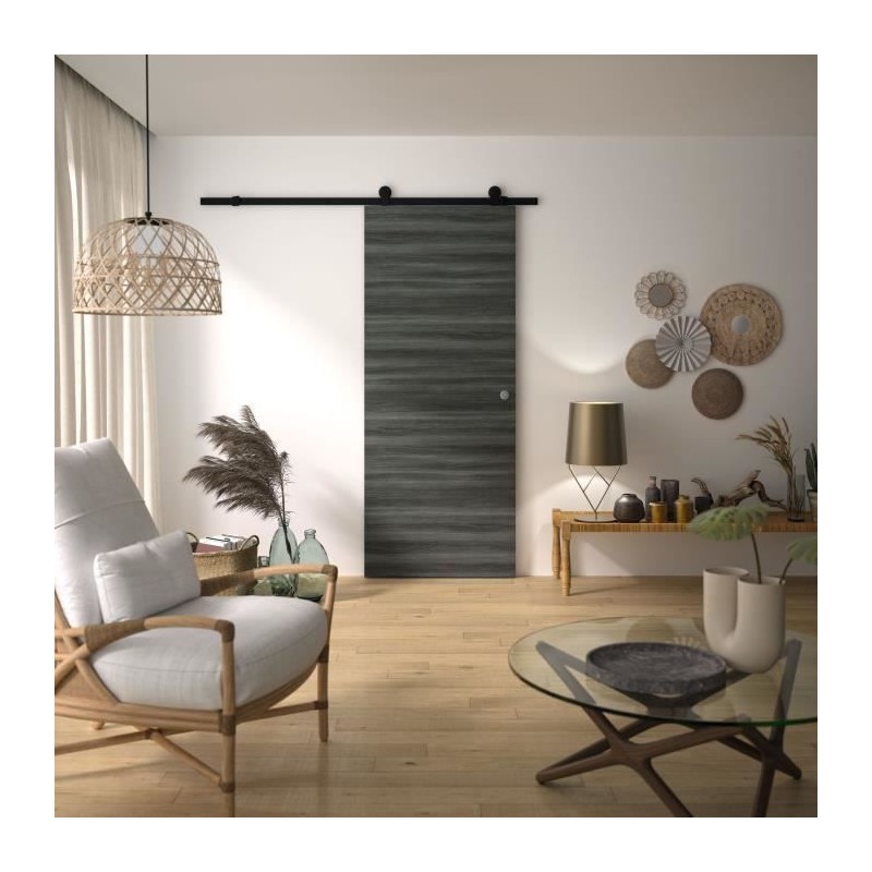 Kit Porte Coulissante - OPTIMUM - MILANO2 + RAAP NO - H 204 x 83 x 3,6 Kit Porte Coulissante - OPTIMUM - MILANO2 + RAAP NO - H 204 x 83 x 3,6