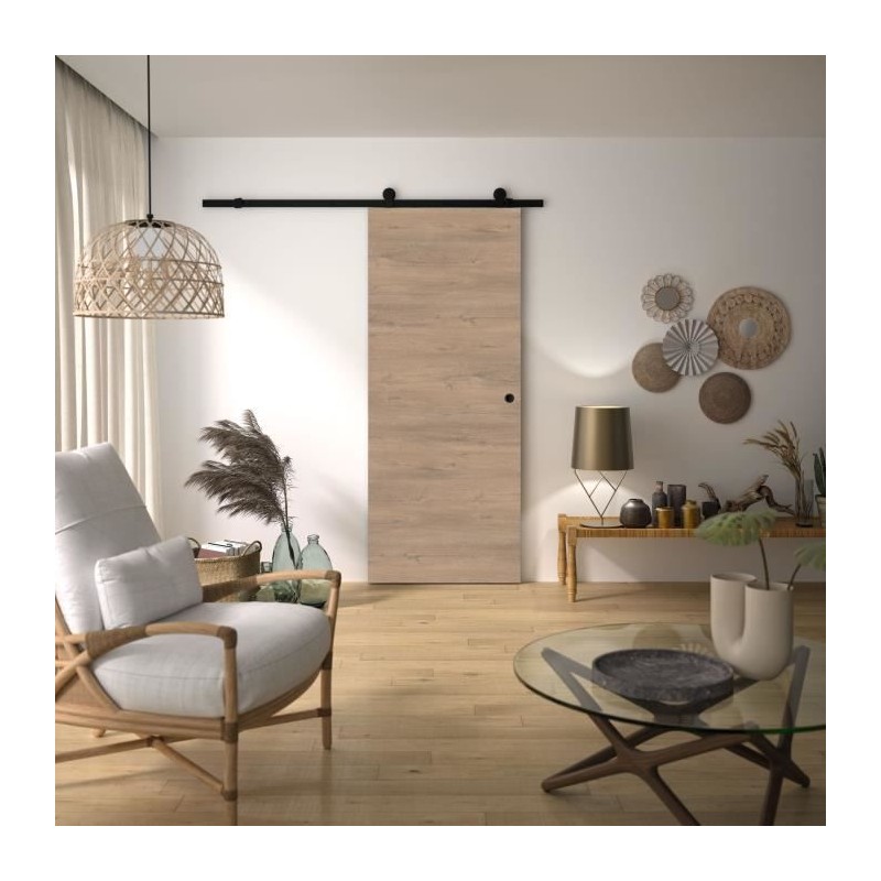 Kit Porte Coulissante - OPTIMUM - RIO + RAAP NO - H 204 x 83 x 3,6 cm, Kit Porte Coulissante - OPTIMUM - RIO + RAAP NO - H 204 x 83 x 3,6 cm,