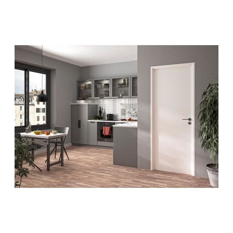Bloc Porte - OPTIMUM - Revetement Spécial Blanc - H 204 x 83 x 4 cm, Bloc Porte - OPTIMUM - Revetement Spécial Blanc - H 204 x 83 x 4 cm,