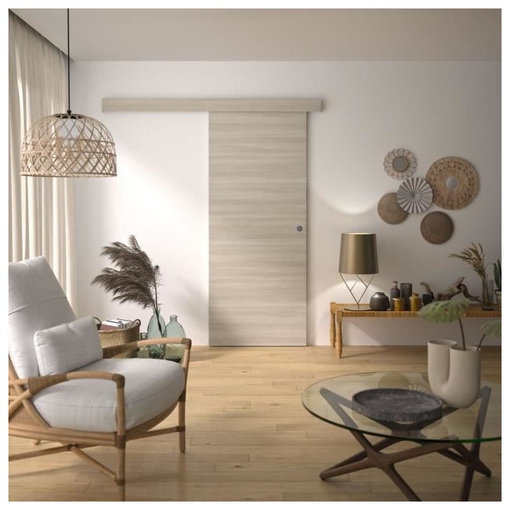 Kit Porte Coulissante - OPTIMUM - VERONE2 - H 204 x 83 x 3,6 cm, MDF, Haute qualité, Installation facile Kit Porte Coulissante - OPTIMUM - VERONE2 - H 204 x 83 x 3,6 cm, MDF, Haute qualité, Installation facile