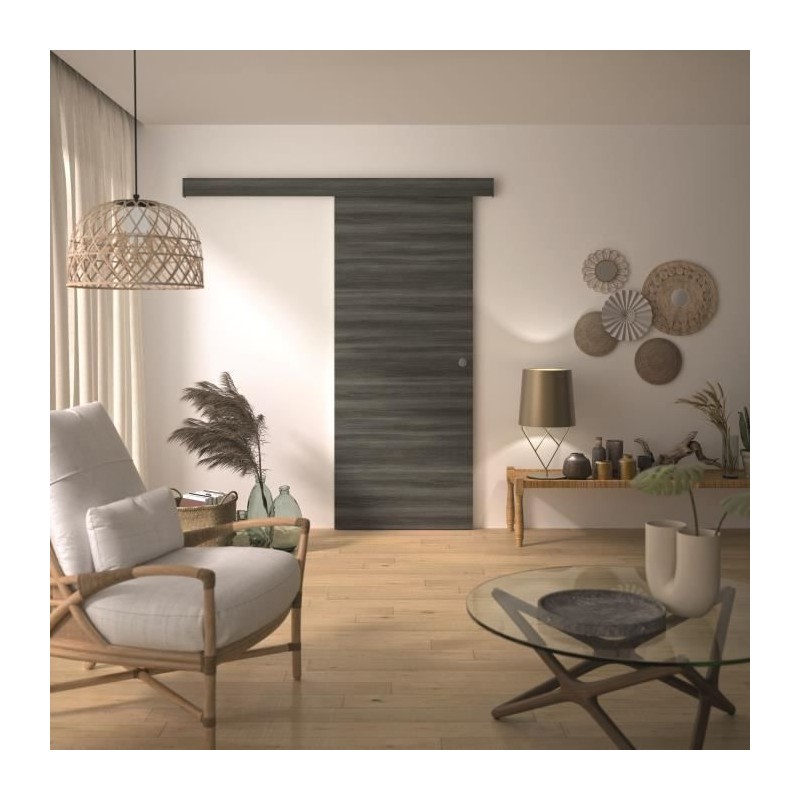 Kit Porte Coulissante - OPTIMUM - MILANO2 - H 204 x 83 x 3,6 cm, MDF,