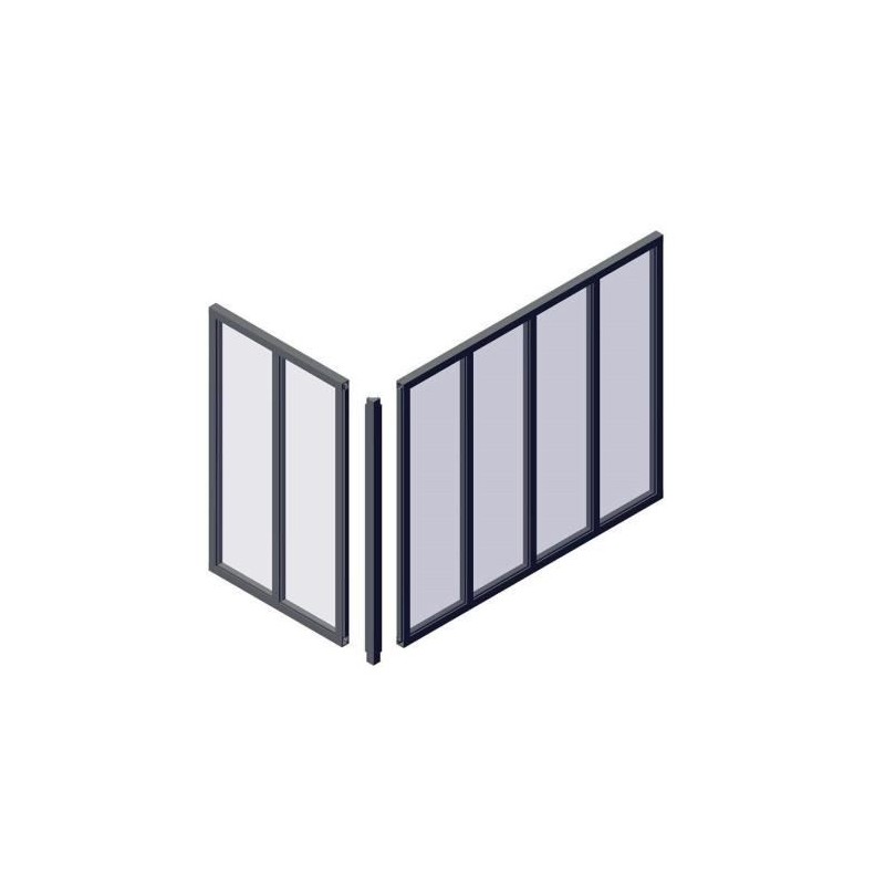 Poteau d'angle - OPTIMUM - H50 X L30 cm - Noir Poteau d'angle - OPTIMUM - H50 X L30 cm - Noir
