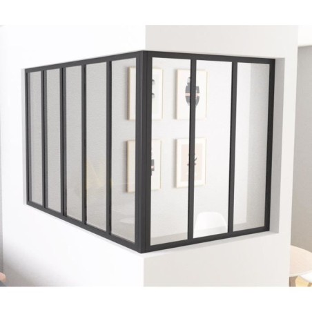 Poteau d'angle - OPTIMUM - H50 X L30 cm - Noir