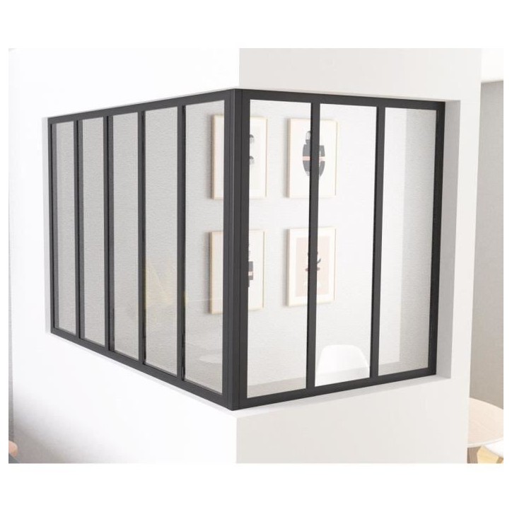 Poteau d'angle - OPTIMUM - H50 X L30 cm - Noir Poteau d'angle - OPTIMUM - H50 X L30 cm - Noir