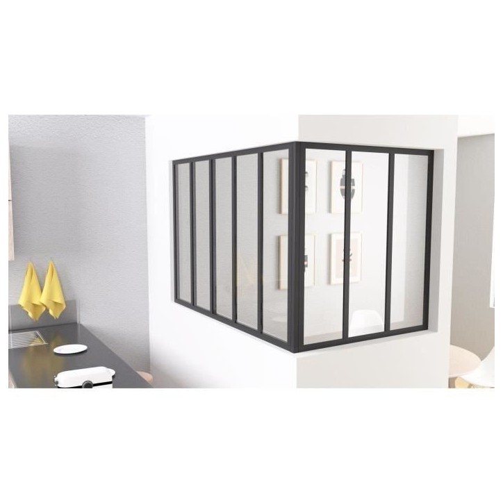 Poteau d'angle - OPTIMUM - H50 X L30 cm - Noir Poteau d'angle - OPTIMUM - H50 X L30 cm - Noir