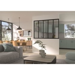 Kit verriere fixe - OPTIMUM - Aluminium - 5 carreaux - H117 X L168,5 c