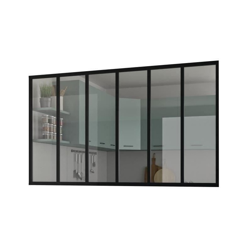 Kit verriere fixe - OPTIMUM - Aluminium - 6 carreaux - H117 X L201,5 c