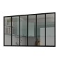 Kit verriere fixe - OPTIMUM - Aluminium - 6 carreaux - H117 X L201,5 cm - Noir