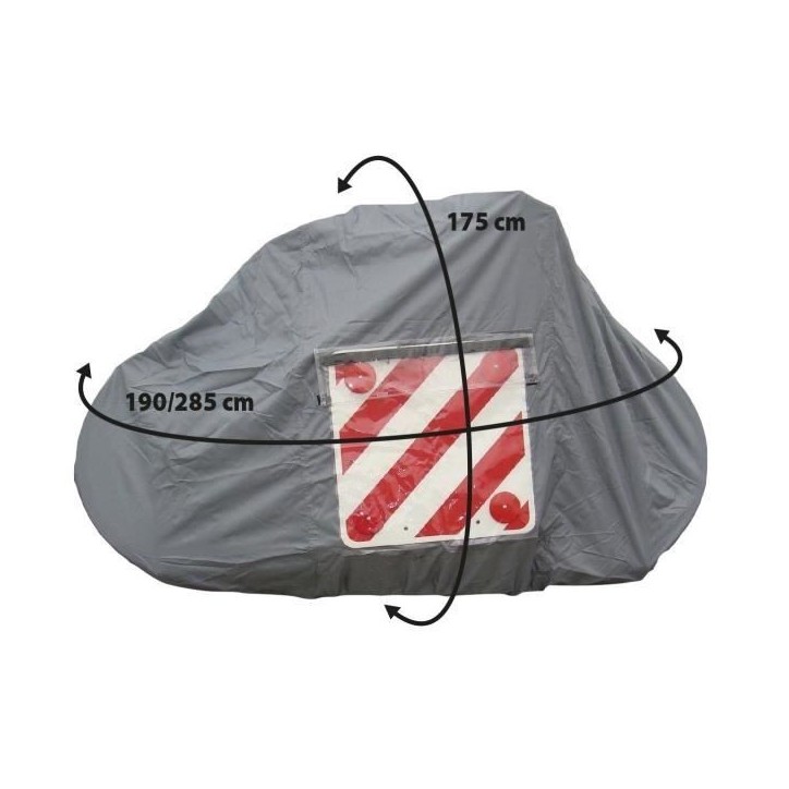 Bâche de protection - OPTIMA - Polyester enduit imperméable 110 g/m² - 2 sangles réglables incluses - Pour 2-3 vélos