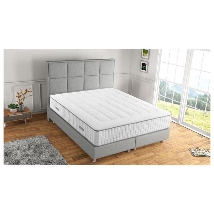 MODAMS GeoFlex 160 x 200 - 630 Ressorts ensachés - Mousse PU 24kg/m² - 7 zones - Respirant - Déhoussable - Réversible - Ep. MODAMS GeoFlex 160 x 200 - 630 Ressorts ensachés - Mousse PU 24kg/m² - 7 zones - Respirant - Déhoussable - Réversible - Ep.