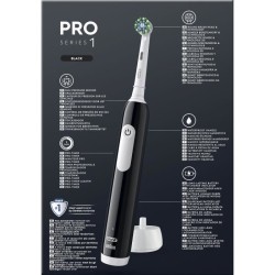 Brosse a dent électrique - ORAL-B - Pro 1 - Noire - Capteur de pressi