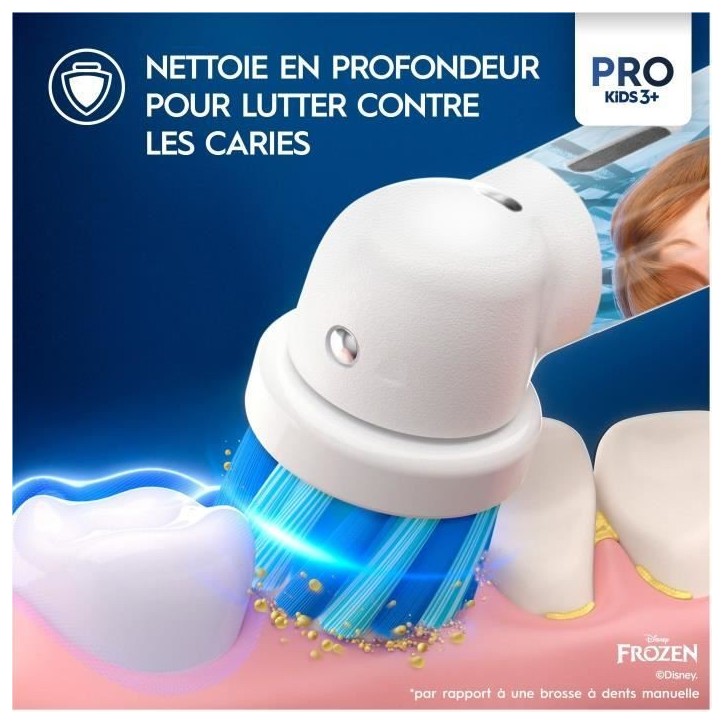 Oral-B Pro Kids Brosse a Dents Électrique Enfant, Reine des Neiges Disney, 1 Brossette Brossage Doux, Minuteur et Vibrations Oral-B Pro Kids Brosse a Dents Électrique Enfant, Reine des Neiges Disney, 1 Brossette Brossage Doux, Minuteur et Vibrations
