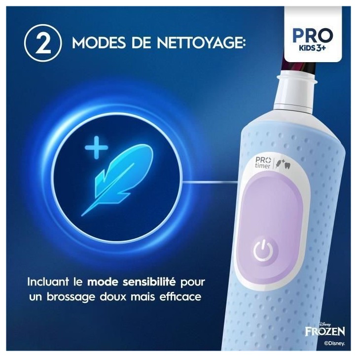 Oral-B Pro Kids Brosse a Dents Électrique Enfant, Reine des Neiges Disney, 1 Brossette Brossage Doux, Minuteur et Vibrations Oral-B Pro Kids Brosse a Dents Électrique Enfant, Reine des Neiges Disney, 1 Brossette Brossage Doux, Minuteur et Vibrations