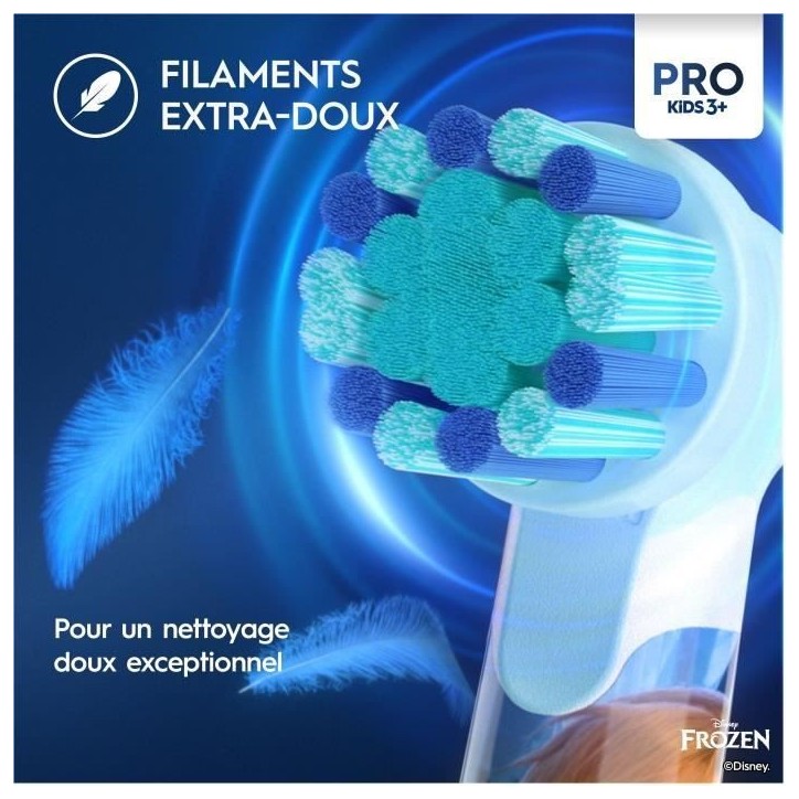 Oral-B Pro Kids Brosse a Dents Électrique Enfant, Reine des Neiges Disney, 1 Brossette Brossage Doux, Minuteur et Vibrations Oral-B Pro Kids Brosse a Dents Électrique Enfant, Reine des Neiges Disney, 1 Brossette Brossage Doux, Minuteur et Vibrations