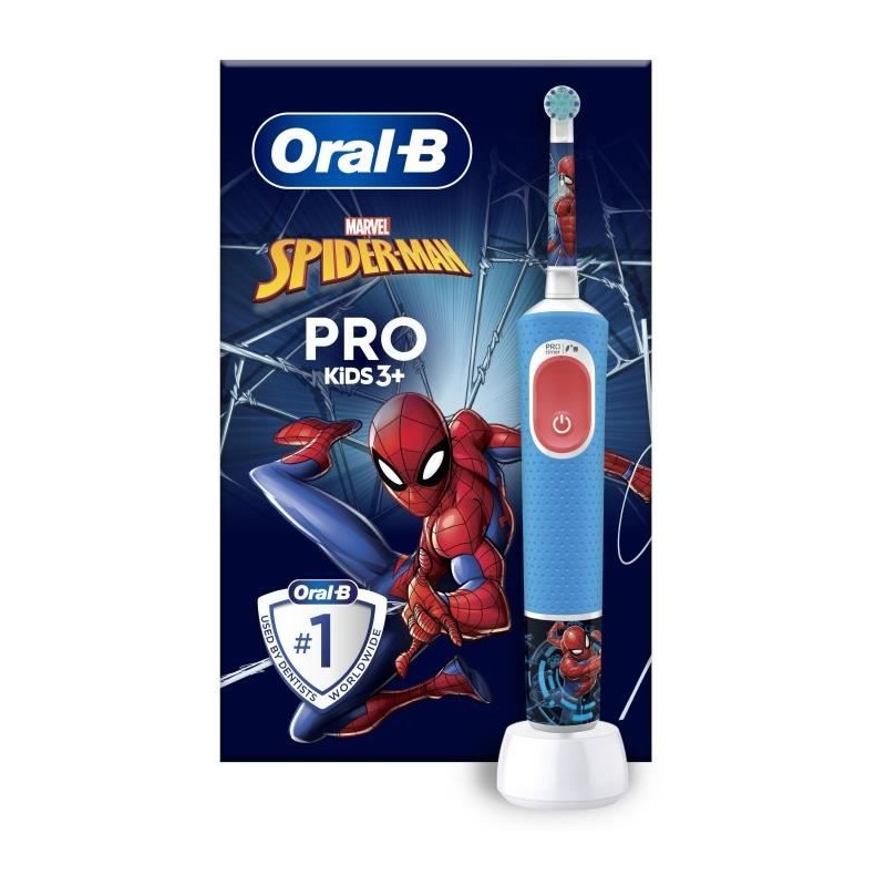 Brosse a dents électrique Oral-B Pro Kids 1 Manche Marvel Spider-Man,