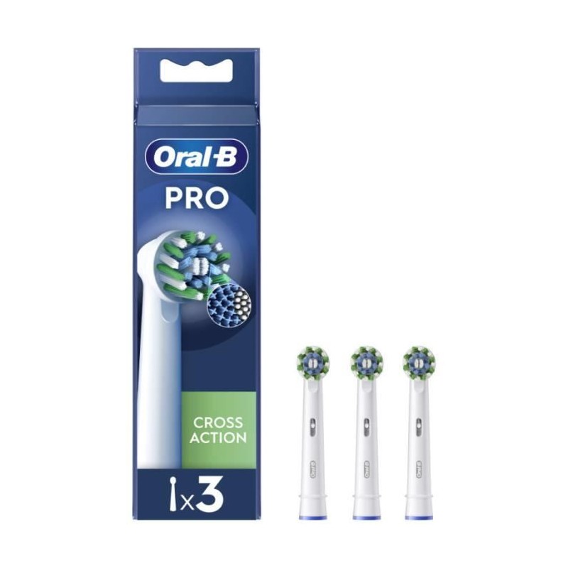 Oral-B Pro Cross Action Brossettes Pour Brosse a Dents, Pack De 3 Unit Oral-B Pro Cross Action Brossettes Pour Brosse a Dents, Pack De 3 Unit