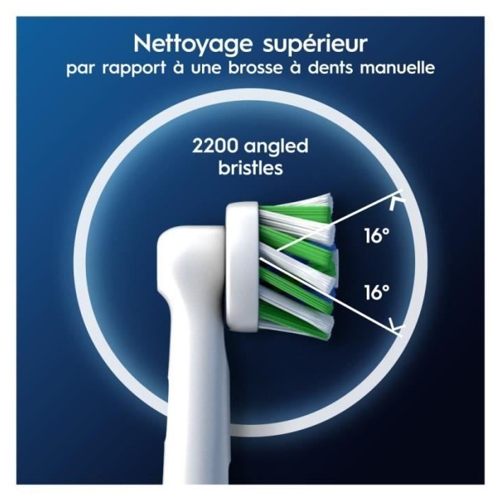 Oral-B Pro Cross Action Brossettes Pour Brosse a Dents, Pack De 3 Unités Oral-B Pro Cross Action Brossettes Pour Brosse a Dents, Pack De 3 Unités
