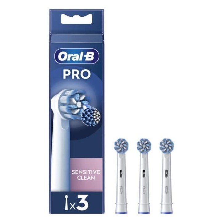 Oral-B Pro Sensitive Clean Brossettes Pour Brosse a Dents, Pack De 3 Unités Oral-B Pro Sensitive Clean Brossettes Pour Brosse a Dents, Pack De 3 Unités