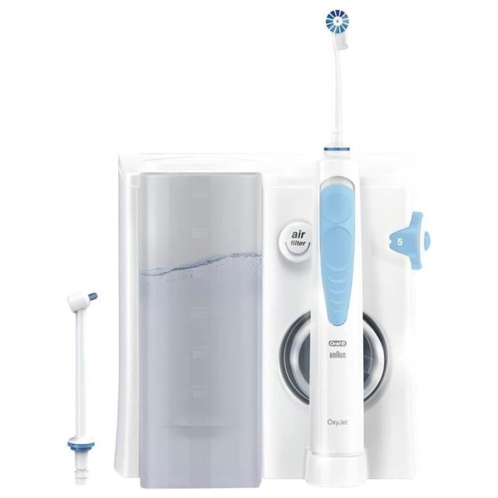 Brosse a dents électrique Oral B Jet Dentaire Oxyjet + 2 canules BLANC Brosse a dents électrique Oral B Jet Dentaire Oxyjet + 2 canules BLANC