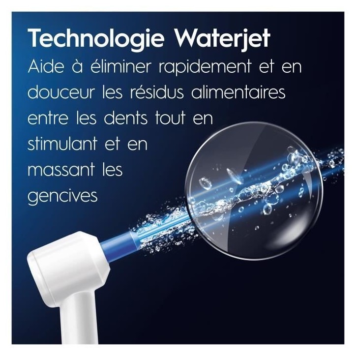 Brosse a dents électrique Oral B Jet Dentaire Oxyjet + 2 canules BLANC Brosse a dents électrique Oral B Jet Dentaire Oxyjet + 2 canules BLANC