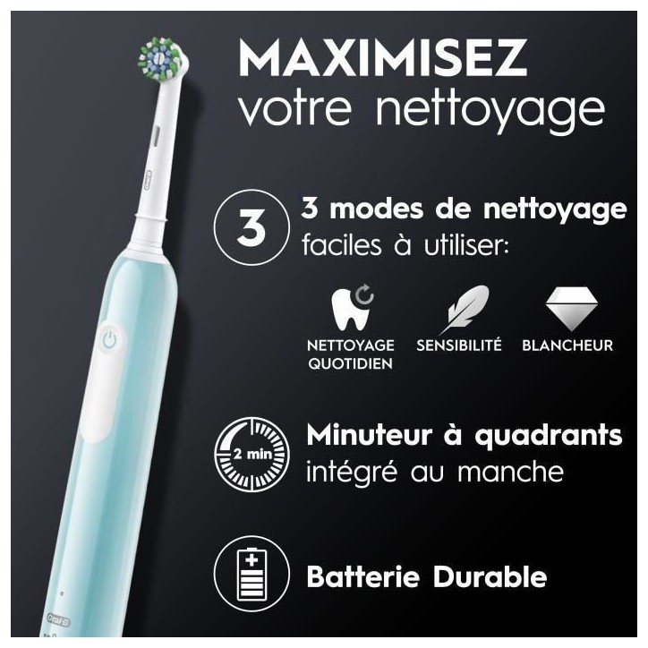 Brosse a dents électrique - ORAL-B Pro 1 - Sensitive Clean - Bleu Brosse a dents électrique - ORAL-B Pro 1 - Sensitive Clean - Bleu
