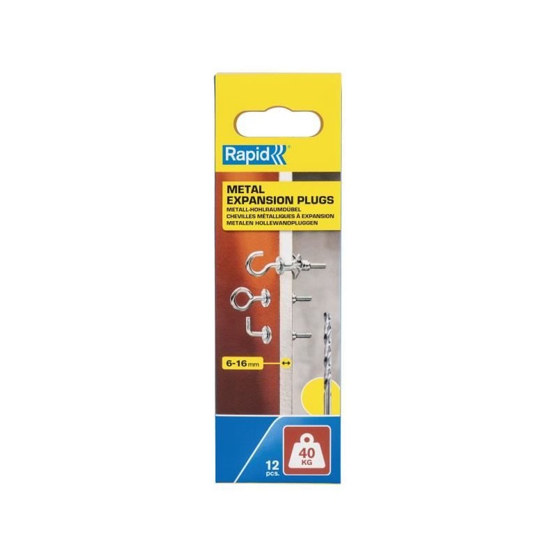Chevilles a expansion métal pour cloison plâtre - RAPID - Ø11 - 6-1 Chevilles a expansion métal pour cloison plâtre - RAPID - Ø11 - 6-1