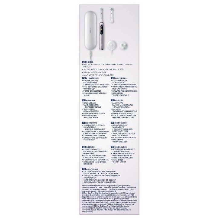 Brosses a dents - ORAL-B - iO9s Series - Rose Quartz (+1 refills) - Electrique Brosses a dents - ORAL-B - iO9s Series - Rose Quartz (+1 refills) - Electrique