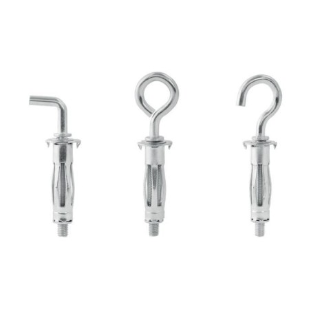 Chevilles a expansion métal pour cloison plâtre - RAPID - Ø11 - 6-16mm - Lot de 12 vis crochet mural - Charge max 40 kg - 500