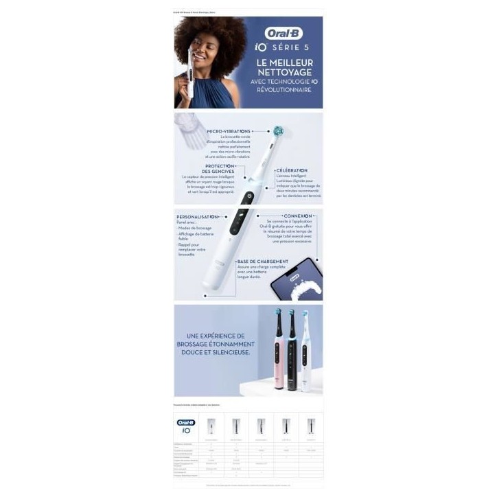Brosses a dents - ORAL-B - iO5n Quite - White + Travel case - Electrique Brosses a dents - ORAL-B - iO5n Quite - White + Travel case - Electrique