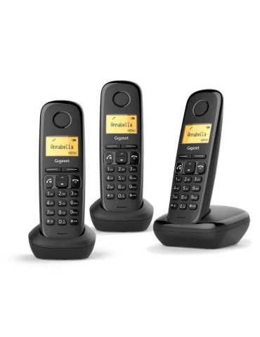 Téléphone sans fil Gigaset A270 Trio Noir - Mains libres, ID d'appelant, 80 noms et numéros